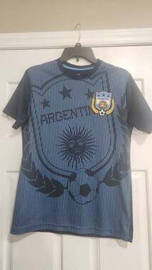 Striker Argentina National Team Graphic Soccer T-Shirt